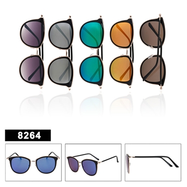 Ladies Retro Mirrored Sunglasses