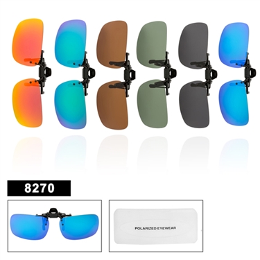 Wholesale Polarized Clip On Sunglasses 8270