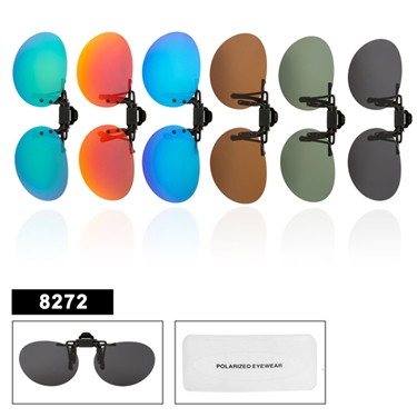 Wholesale Polarized Clip On Sunglasses 8272
