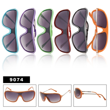 Single Piece Lens Sunglasses 9074