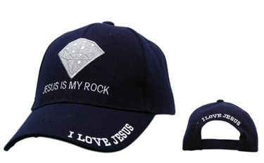 Excellent choice of Wholesale Baseball Christian"Jesus is My Rock" Caps-comes in assorted colors