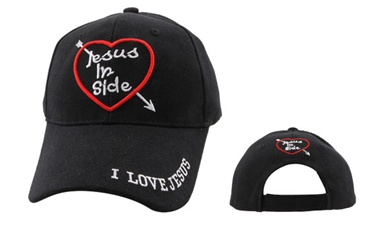 Check out theses Wholesale Christian Baseball Hats-"Jesus InSide"-comes in Black,Pink,White and Blue.