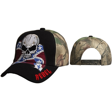 Rebel Flag & Skull cap