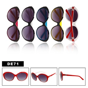 Check out these bright color sunglasses.
