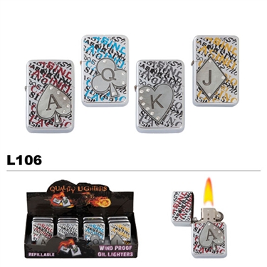 Casino Cards Wholesale Oil Lighters L106