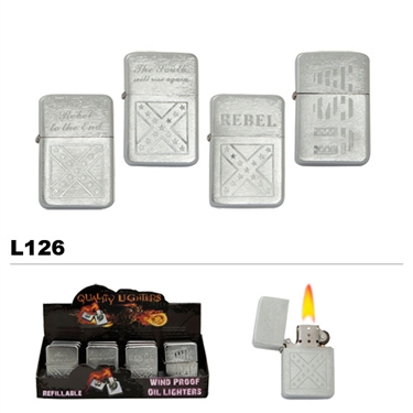 Assorted Engraved oil lighters wholesale L126