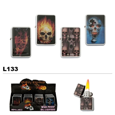 Assorted Skulls Wholesale Oil Lighters L133