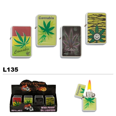 Assorted Pot Leaf Wholesale Oil Lighters L135