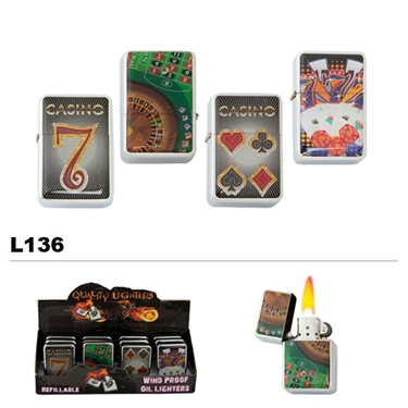 Assorted Casino Fun Wholesale Oil Lighter L136