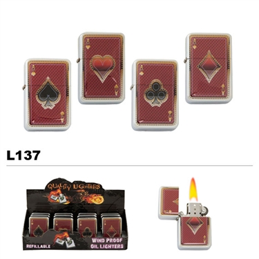 Assorted Playing Cards Wholesale Oil Lighter L137