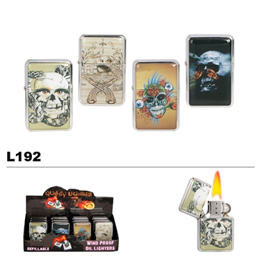 Assorted Skull Designs Wholesale Oil Lighters L192