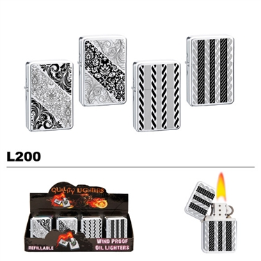 Assorted Patterns Wholesale Oil Lighters L200