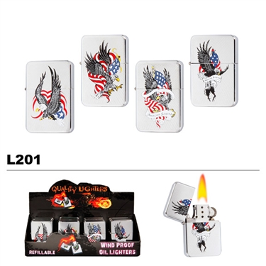 Assorted Patriotic Wholesale Oil Lighters L201