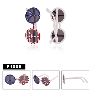 Flag Glasses with Peace Signs