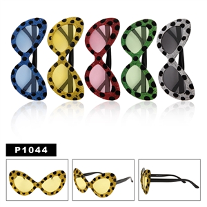 Cat Eye with Polka Dots Party Glasses P1044