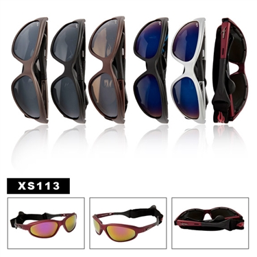 Wholesale Men's Sports Sunglasses Strap Included