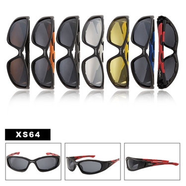 Wholesale Men Sport Sunglasses XS64 Foam Padded Interior
