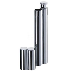 2-Finger Stainless Steel Cigar Tubes with Flask