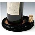 Sommelier's Black Marble Wine Bottle Coaster
