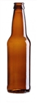 12oz. Glass Amber Long Neck Bottles, 24 pack