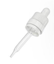 1oz. White DIN CRC TE Glass Droppers, 1,400 cs