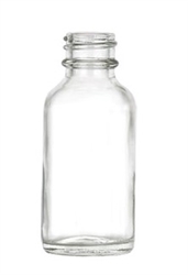 1oz. Glass Clear Boston Round Bottles 360 case