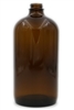 1L Glass Amber Boston Round Bottles 12 pack