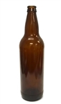 22oz. Glass Amber Long Neck Beer Bottles 12 Pack