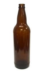 22oz. Glass Amber Long Neck Beer Bottles Bulk Pack