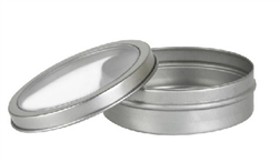 2oz Clear Top Shallow Tins, 288 Case