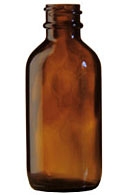 2oz. Glass Amber Boston Round Bottles 240 case