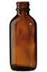 4oz. Glass Amber Boston Round Bottles 128 case, 24-400