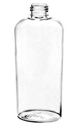 4 ounce clear plastic oval bottle