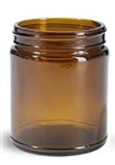 8oz. Amber Glass Jars, Bulk or MOD pack