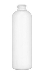 8oz White HDPE Bullet Bottles, 480 case