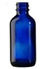 8oz. Glass Cobalt Blue Boston Round Bottles - Pallets Only