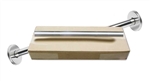 Wholesale Shower Rods - Box of 6 Shower Rods and Flanges - Bright Polished Finish