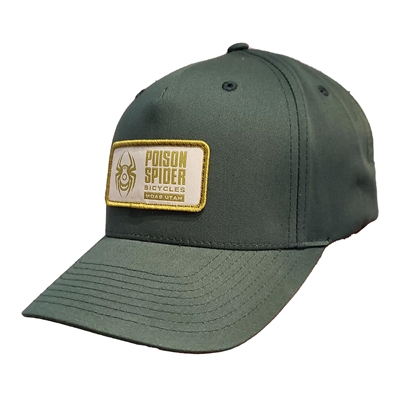 Curved Bill Dark Green Cap with Gold Patch