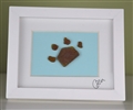 Mini 4x5in framed Paw print