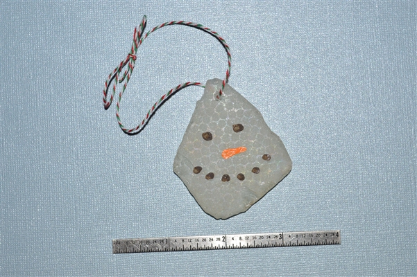 Snowman seaglass ornament