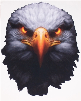 Angry Glowing Eye Eagle Head Full color Graphic Decal Sticker