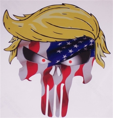 American Flag Trump Punisher Skull #12 Full color Graphic Decal Sticker