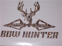 Bow Hunter With Arrows camo Full color Graphic Window Decal Sticker