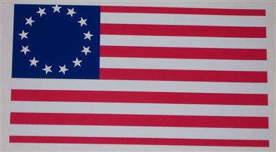 1776 Betsy Ross American Flag #2 Full color Graphic Window Decal Sticker