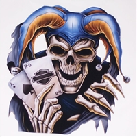 Harley Joker Skull  Full color Graphic Window Decal Sticker
