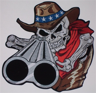 Shot Gun Cowboy Skull  Graphic Window Decal Sticker