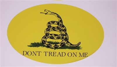 Gadson American Flag OVAL Dont Tread on Me  Full color Graphic Window Decal Sticker
