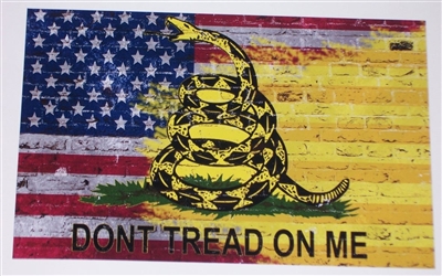 Gadson American Flag 50/50 Dont Tread on Me  Full color Graphic Window Decal Sticker