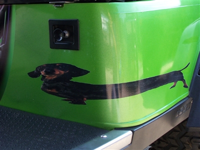 Dash hound Wiener Dog Stripe Full Color Graphic Decal Sticker