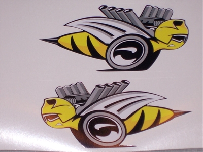 FULL COLOR PRINTED Yellow Rumble Bee Decals Made of High Quality 3M Graphic Vinyl Film